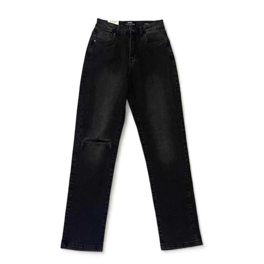 Cotton On Women's Stretch Mom Jeans - Charcoal, Size 4, New - Picture 2 of 12